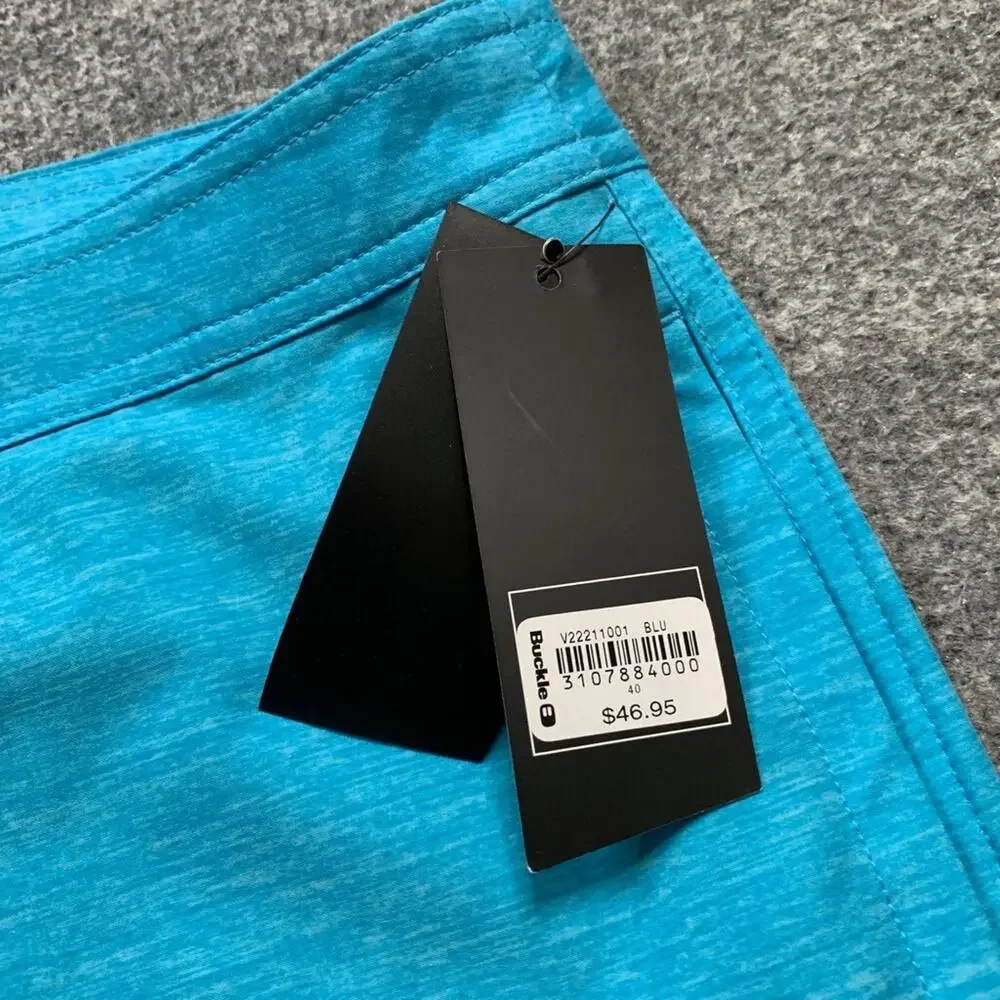 Veece Boardshorts Mens 40 Peacock Blue Stretch Unlined Beach Swim Surf Surfing